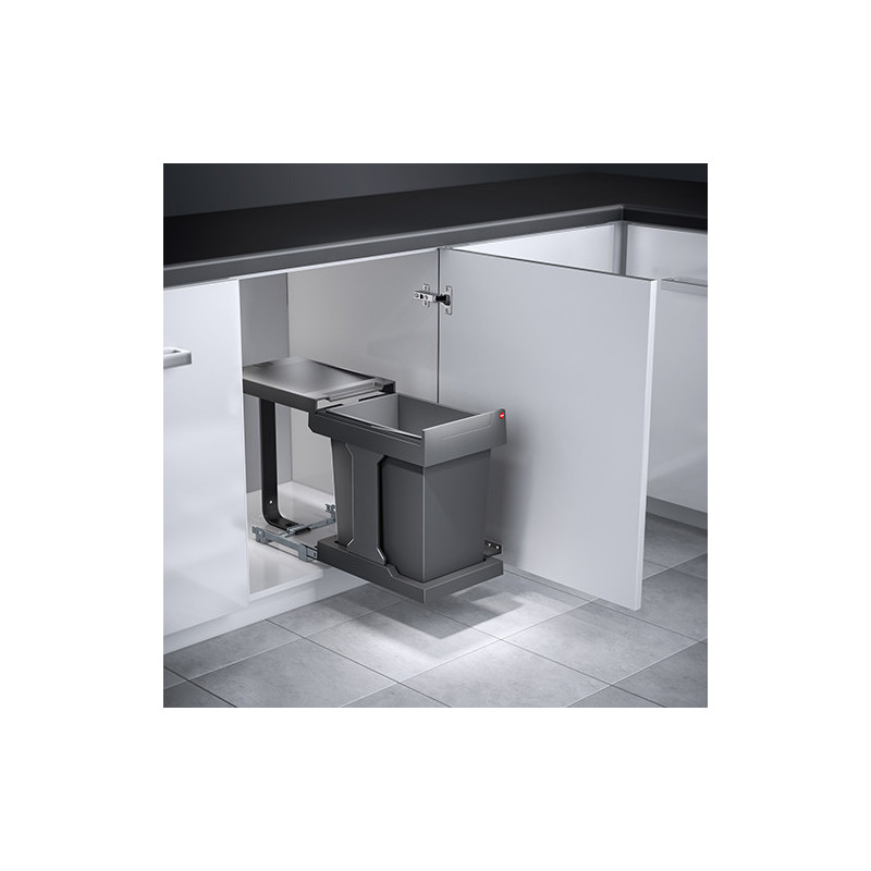 Poubelle Hailo 20 L Gris Automatique - Ref. 3636001